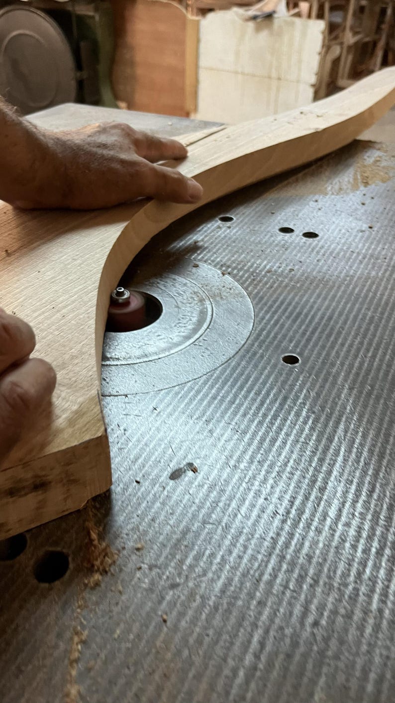 Luxury Handcrafted Wavy Mirror, Asymmetrical Teak Wood Frame, Modern Wall Decor, Living Room Bedroom, Housewarming Gift