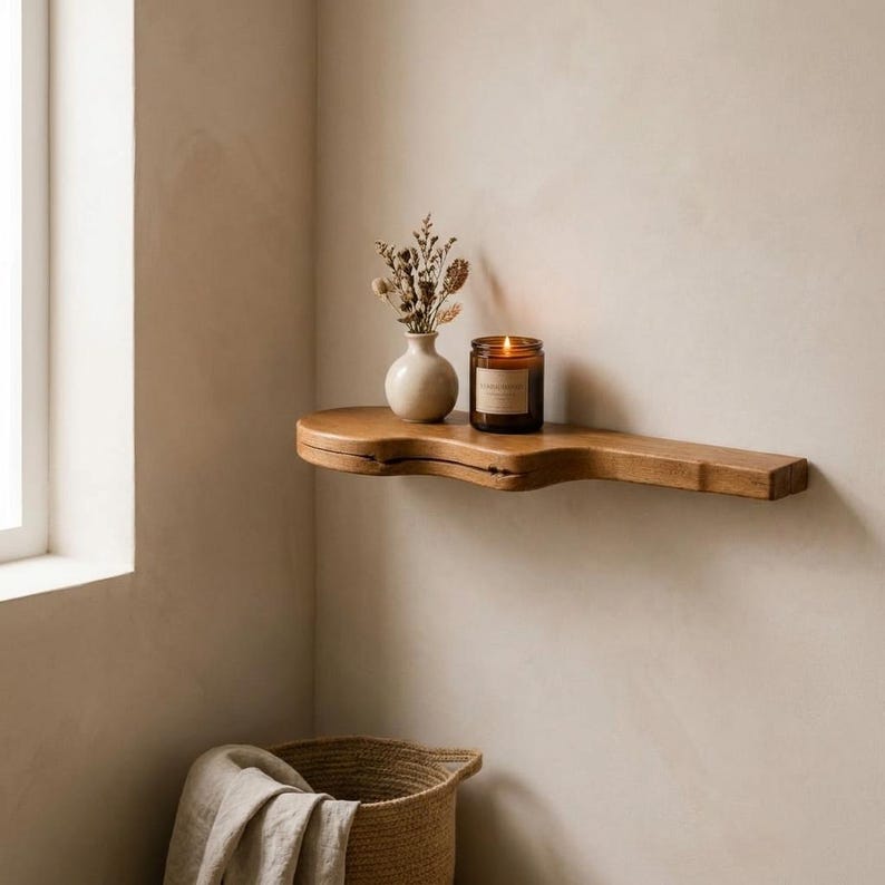 Luxury Premium Floating Shelf Guitar Shaped, Wooden  Guitar Shelf, Metal Bracket Music Room Wall Decor - 2.5 to 3 Feet