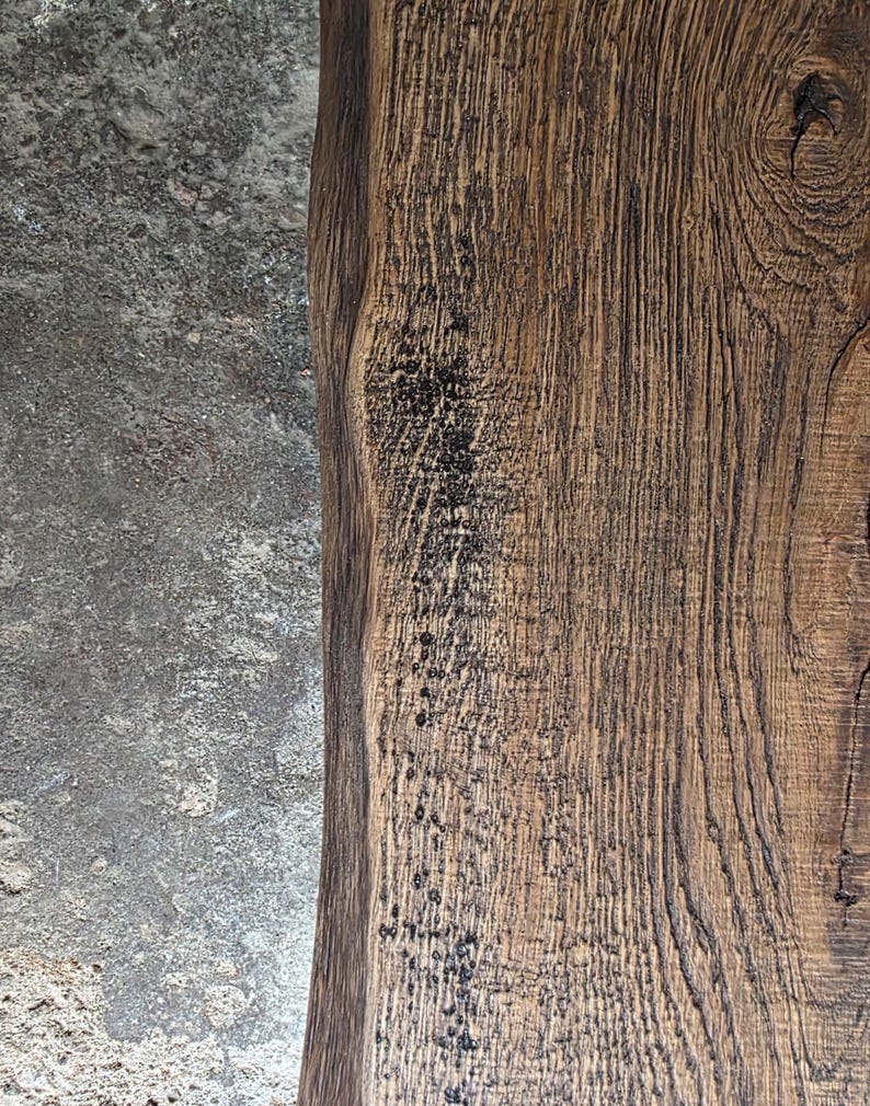 Low Console Table Decorative Wabi Sabi Bench Japanese Solid Wood Furniture Wood Slab Bench Earth Toned Display Bench Earthy Colour Interior
