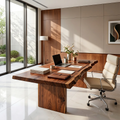 Luxury office Desk , Solid Wood , Live Edge Executive Desk | Modern Office & Conference Table